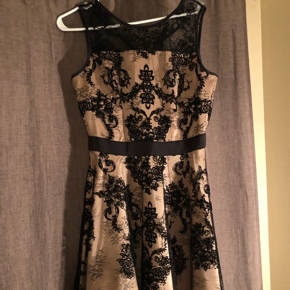 The Limited velvet and gold dress